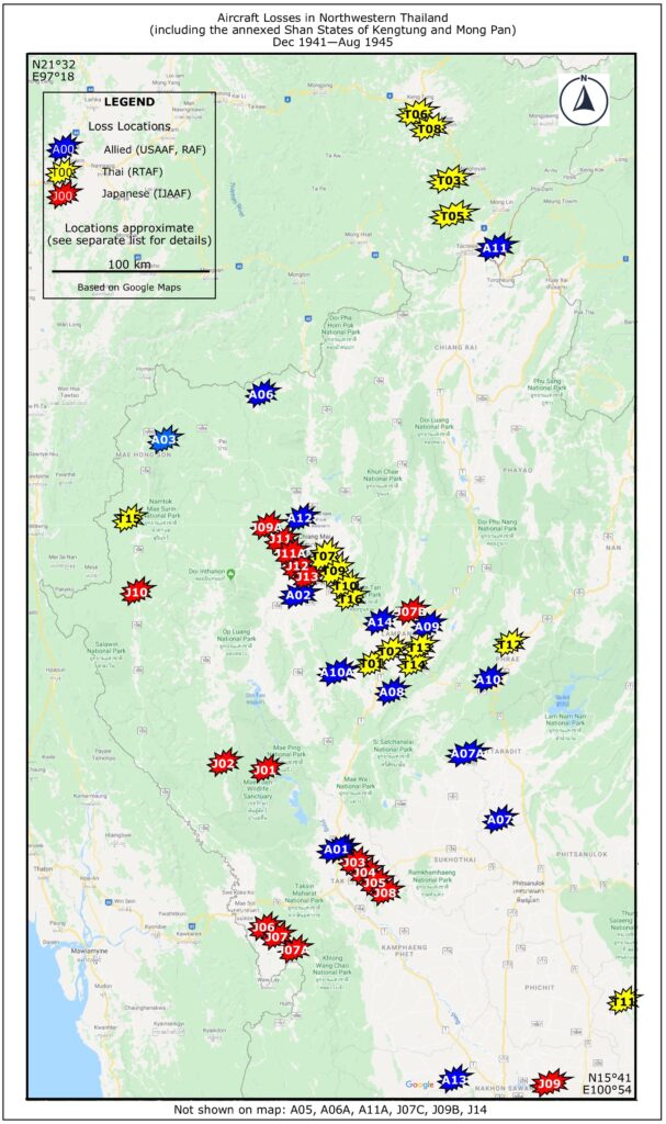 Aircraft Losses in Northern Thailand December 1941 – August 1945